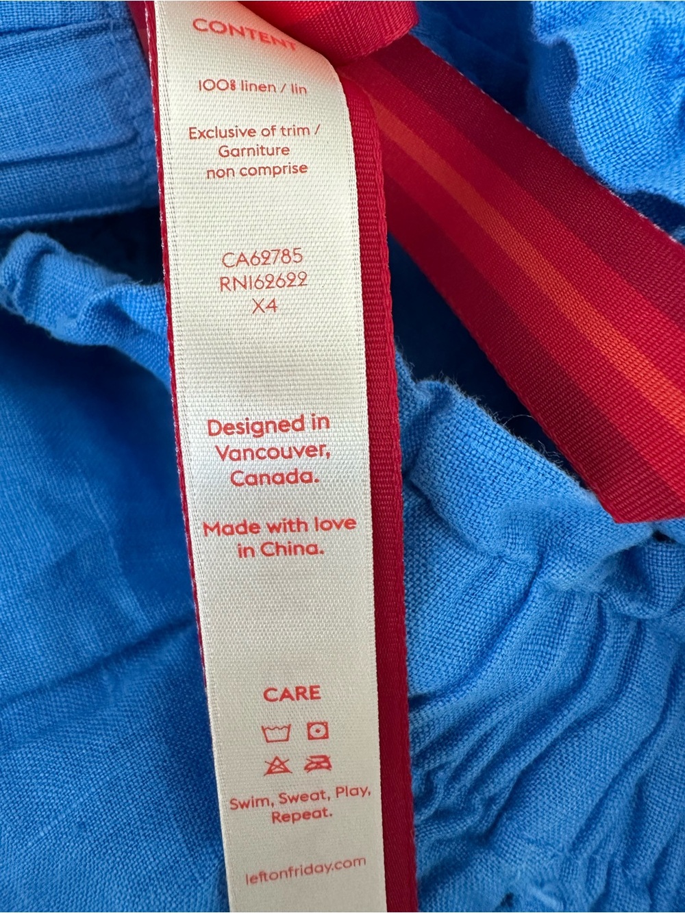 Left On Friday Getaway women’s linen Shorts blue Small - Picture 13 of 15